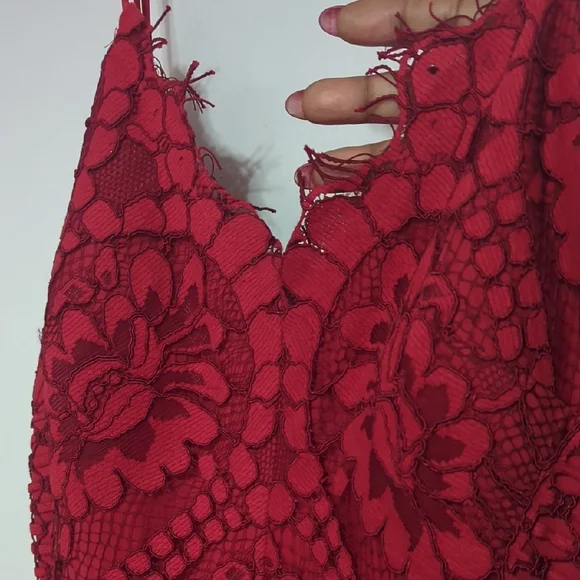 Red Spaghetti Strap Midi Sundress - Picture 3 of 6